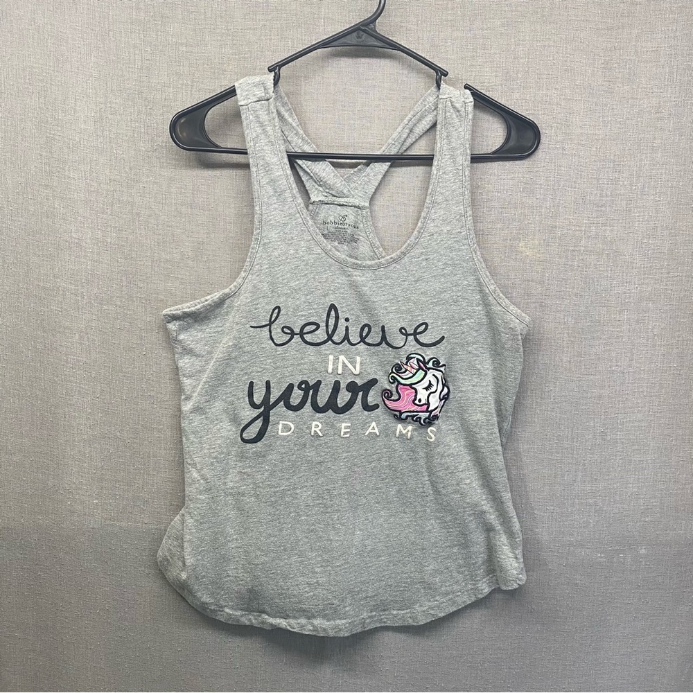 bobbiebrooks Tank Top Embroidered Unicorn Gray Size | L